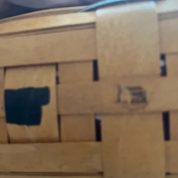 Longaberger Brown Basket Set with Burgundy Liners - Picture 3 of 7